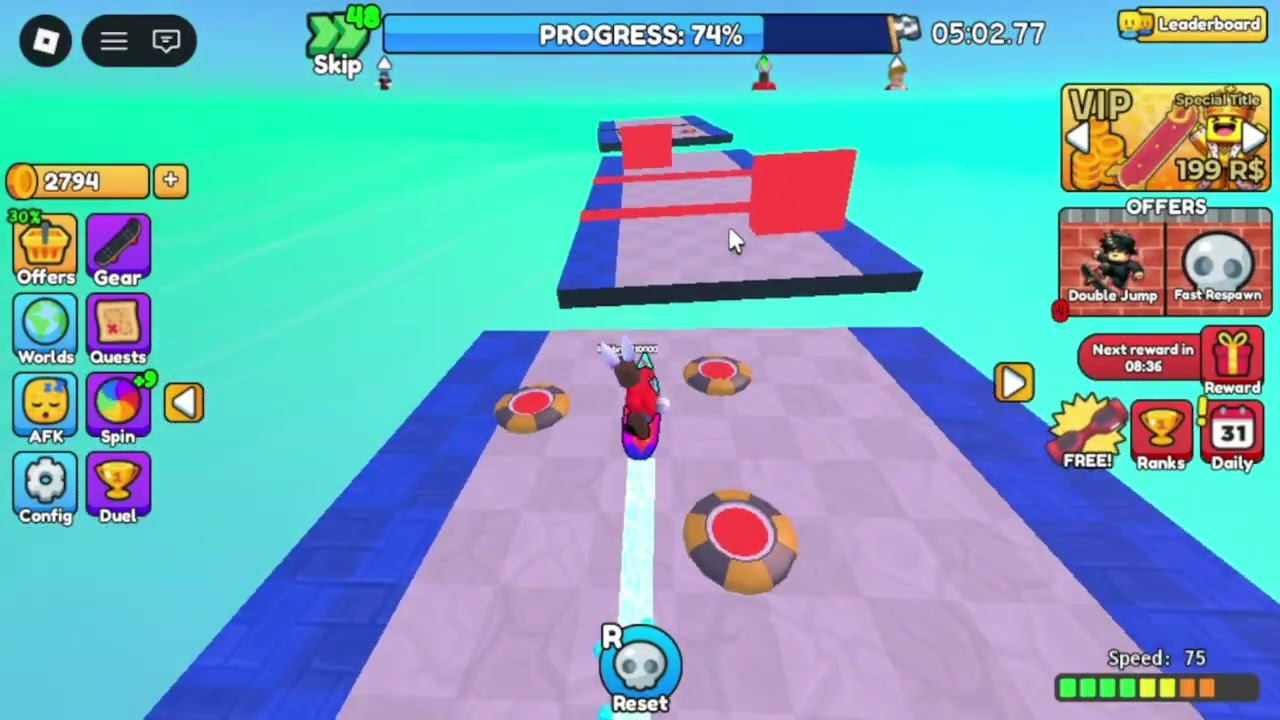 Roblox Skateboard Obby World 37 and World 38 Gameplay