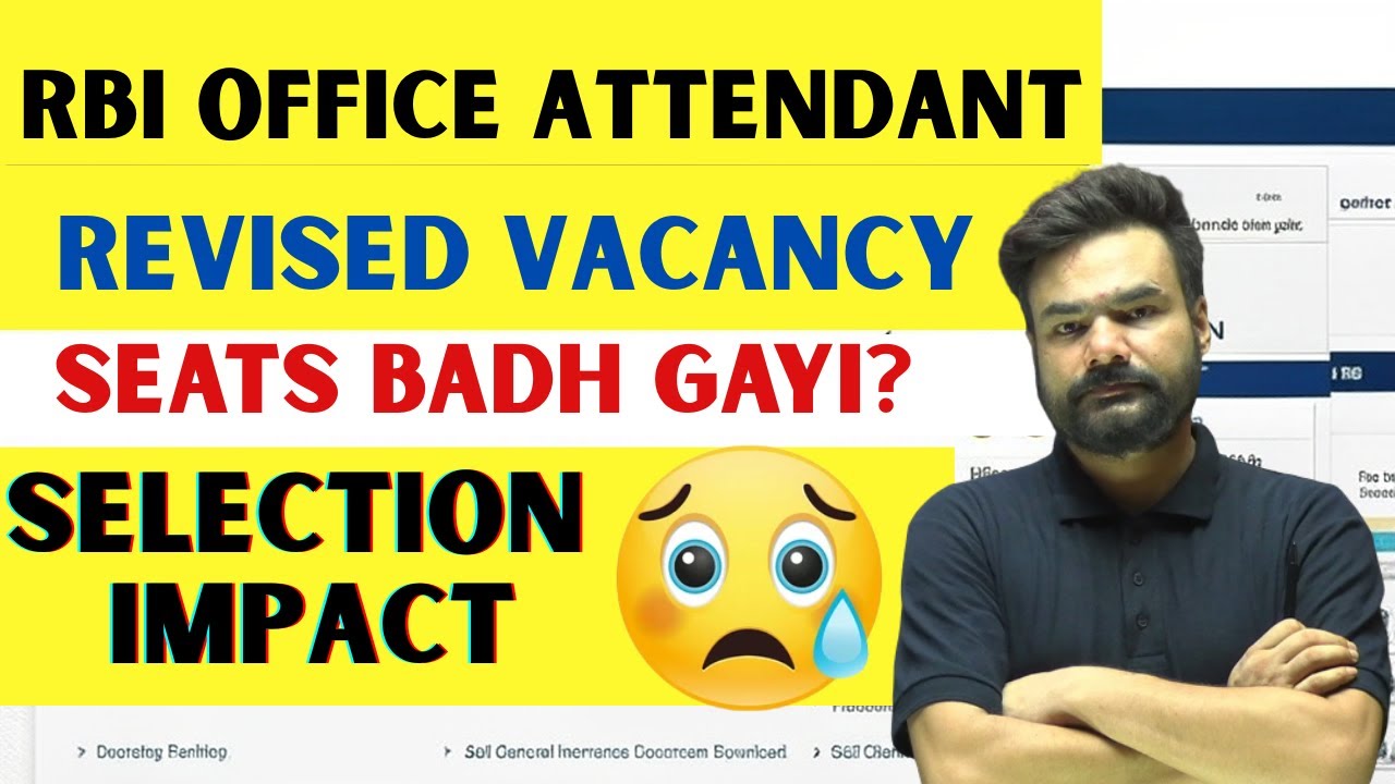 RBI Office Attendant Vacancy Revised Notice 🔥 | Official PDF Explained