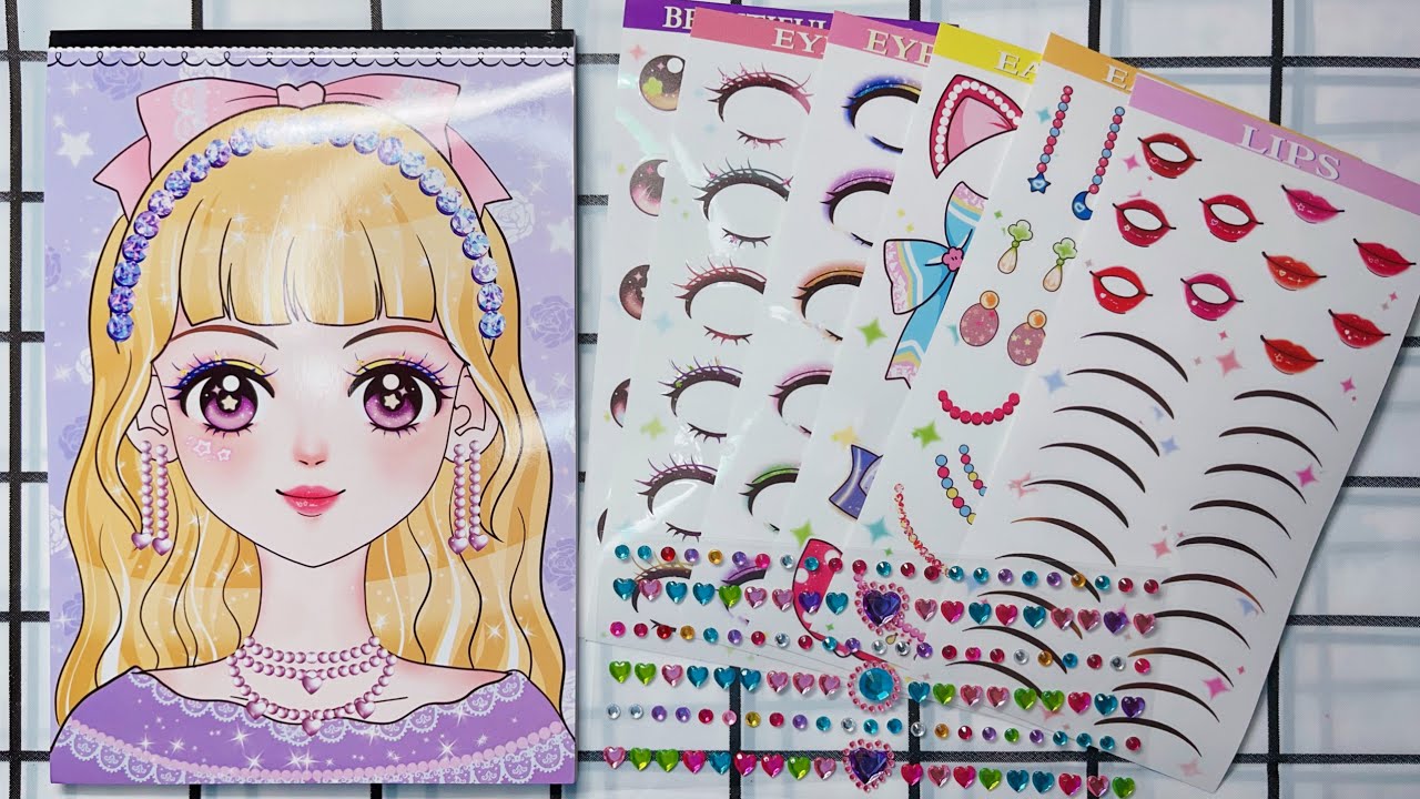 [ToyASMR] Makeup Lovely 02, sticker 👄💄 #paperdiy #asmr