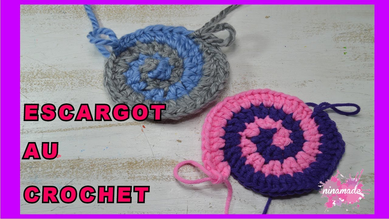 DIY. Spirale ou Escargot  Bicolor Au Crochet // Two Color Crochet Spiral