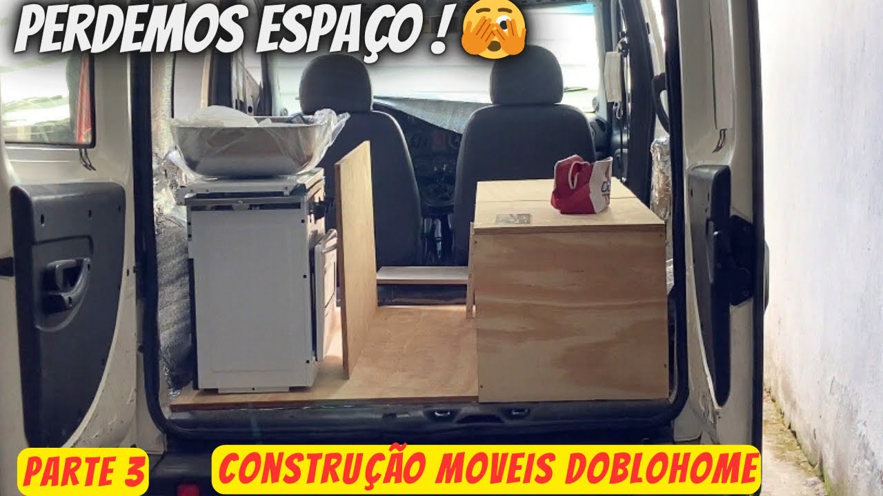 NOSSA DOBLO MOTORHOME VAI GANHANDO FORMA ! 😍 ( construção dos móveis do motorhome artesanal )