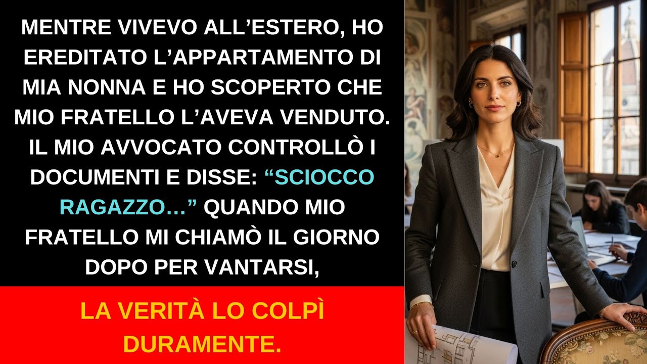 Mio fratello vendette il condominio ereditato da nonna alle mie spalle, ma commise un errore fatale.
