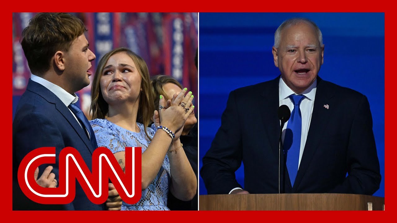 Gov. Walz’s children have emotional reaction to his DNC speech