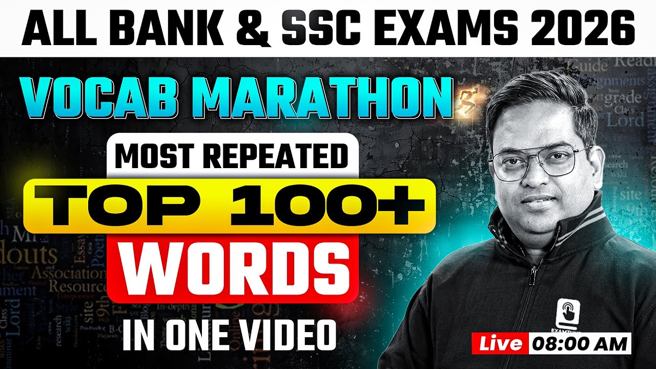 Bank / SSC Exams 2026 | Vocab Marathon |  Top 100 Vocabulary Words | Most Repeated Vocabulary