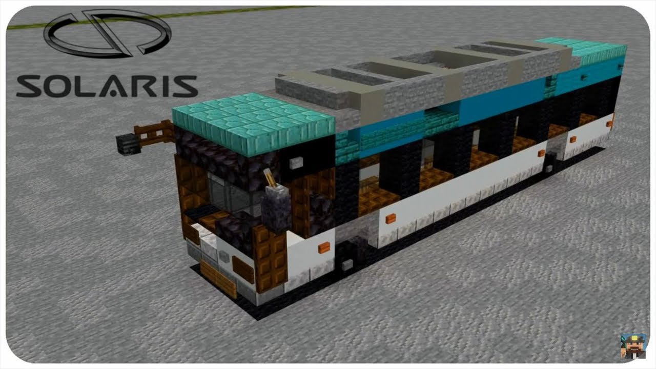 How to Build a City Bus in Minecraft (Solaris Urbino 12) Minecraft City Bus Tutorial