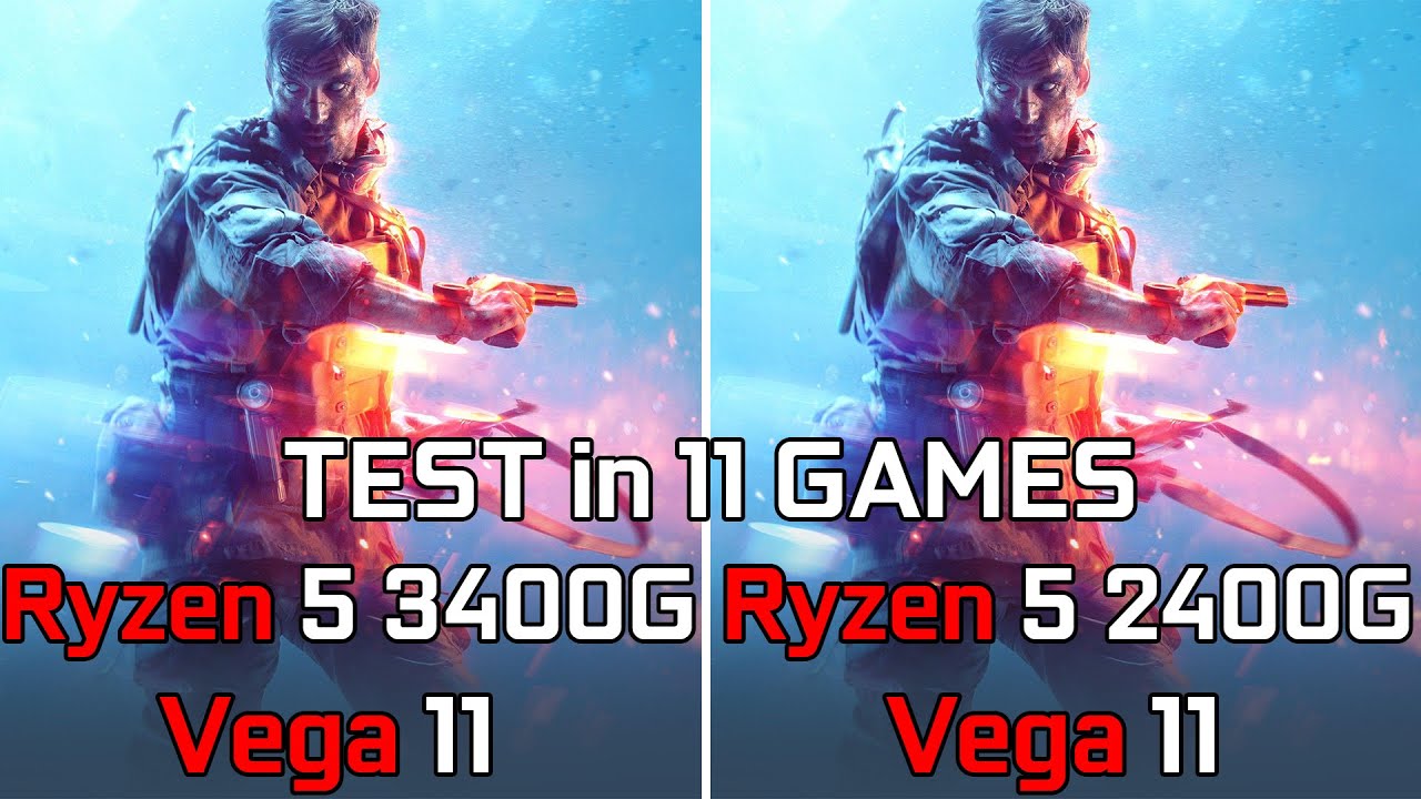 Ryzen 5 3400G vs Ryzen 5 2400G - Test in 11 Games