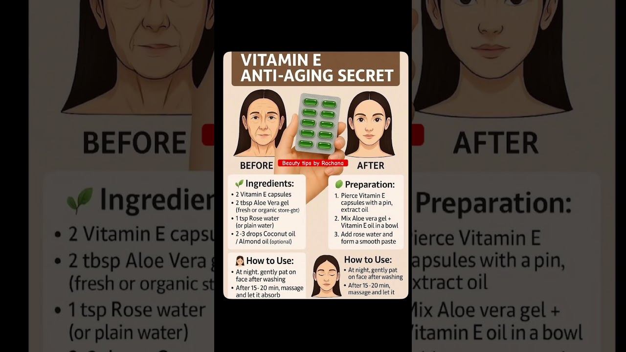 Vitamin E anti-aging secret✨