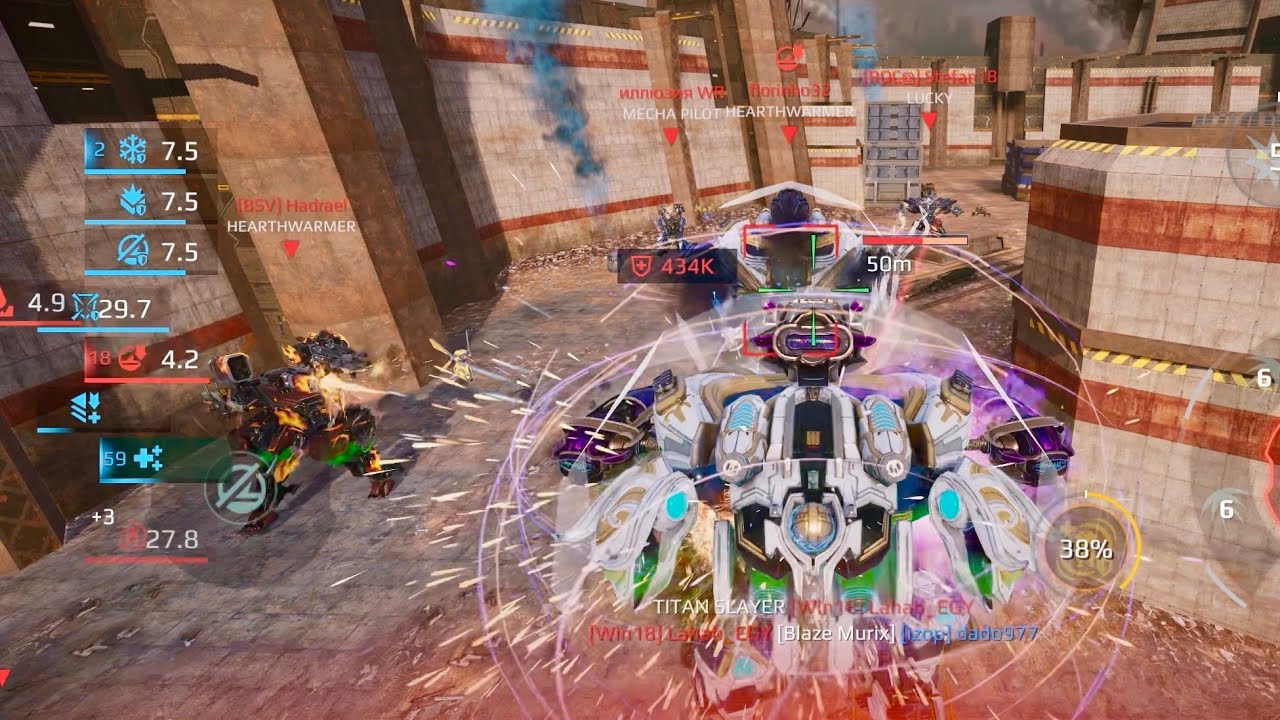 🧨AAl team against  💥me 1v4 best of luchador performance, unique style  #warrobotsgameplay ￼￼