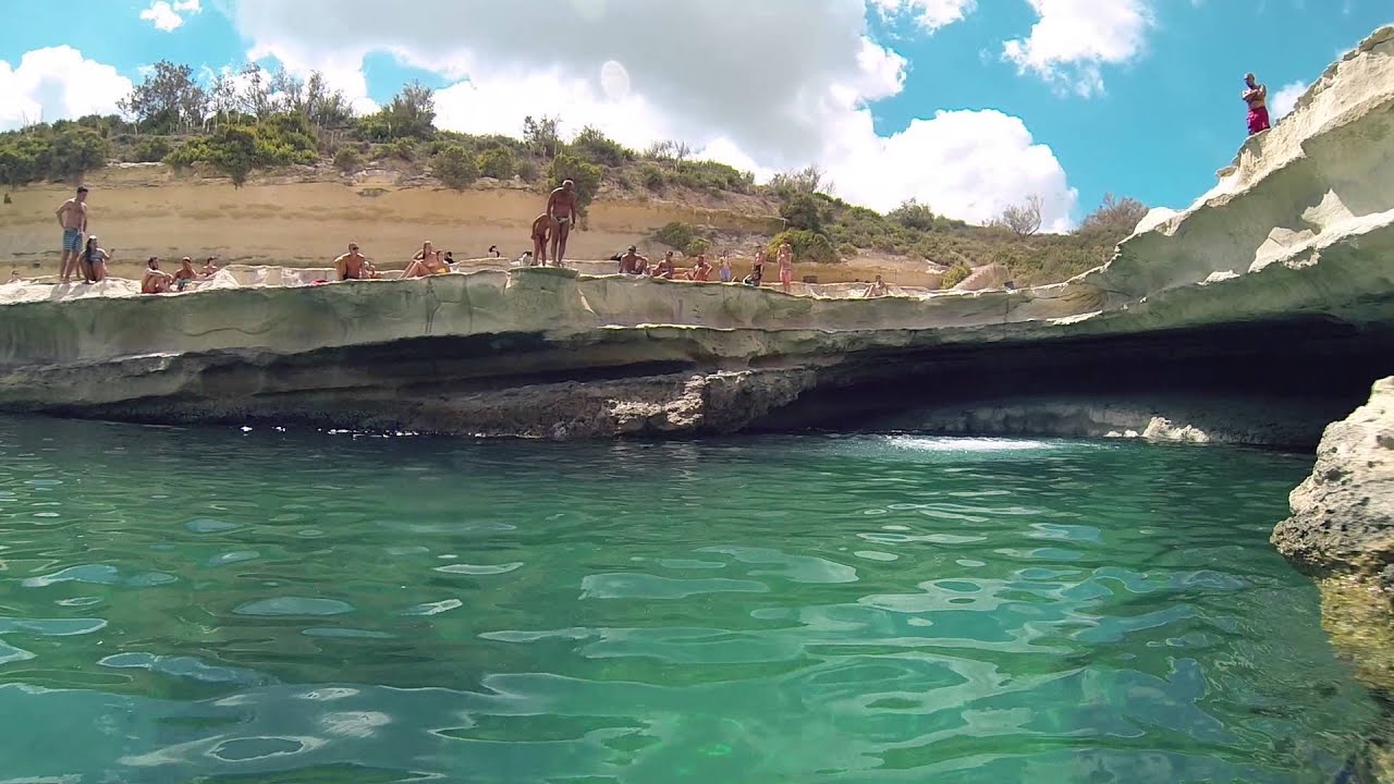 Dog Jumps of Cliff ● Peters Pool ● Malta
