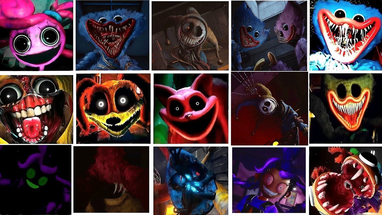POPPY PLAYTIME: chapter 1 to 5 ALL JUMPSCARES 