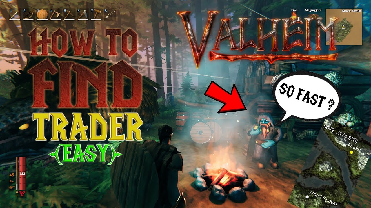 How to find the trader in Valheim (Easy) - Tips and tricks (Under 1.5 MINUTES)