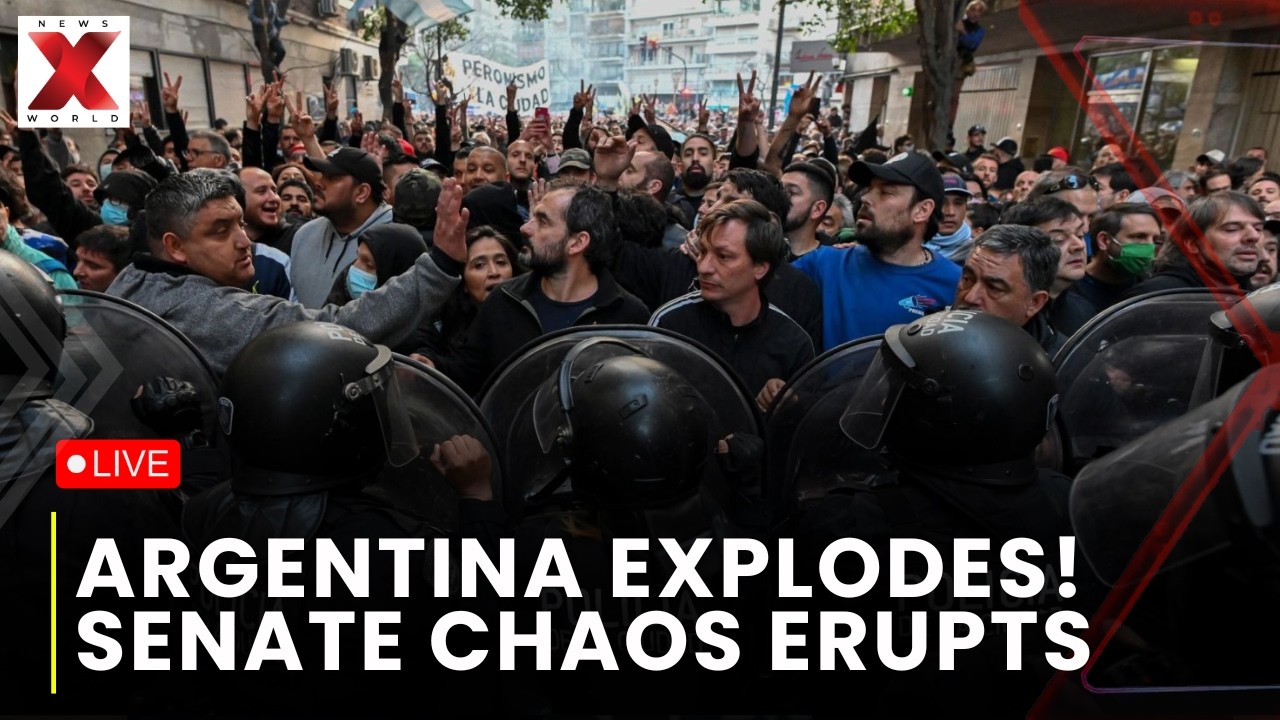 Argentina Protest LIVE : Protesters Clash With Police Outside Argentina Senate Chambers