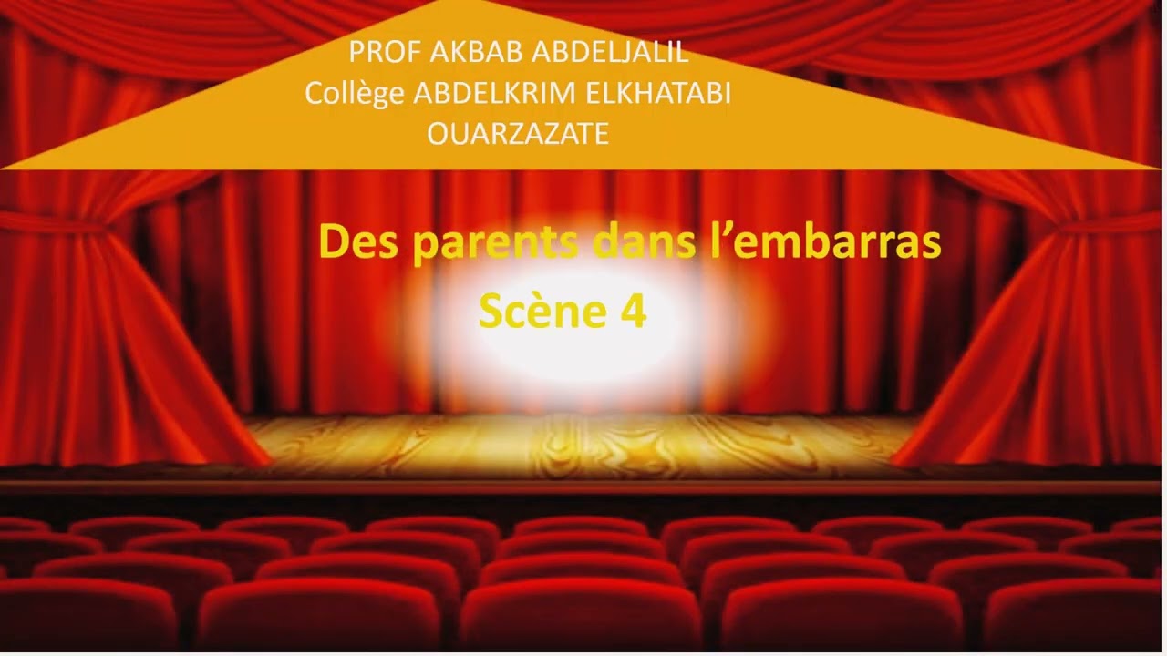 Des parents dans l'embarras -pièce théâtrale-