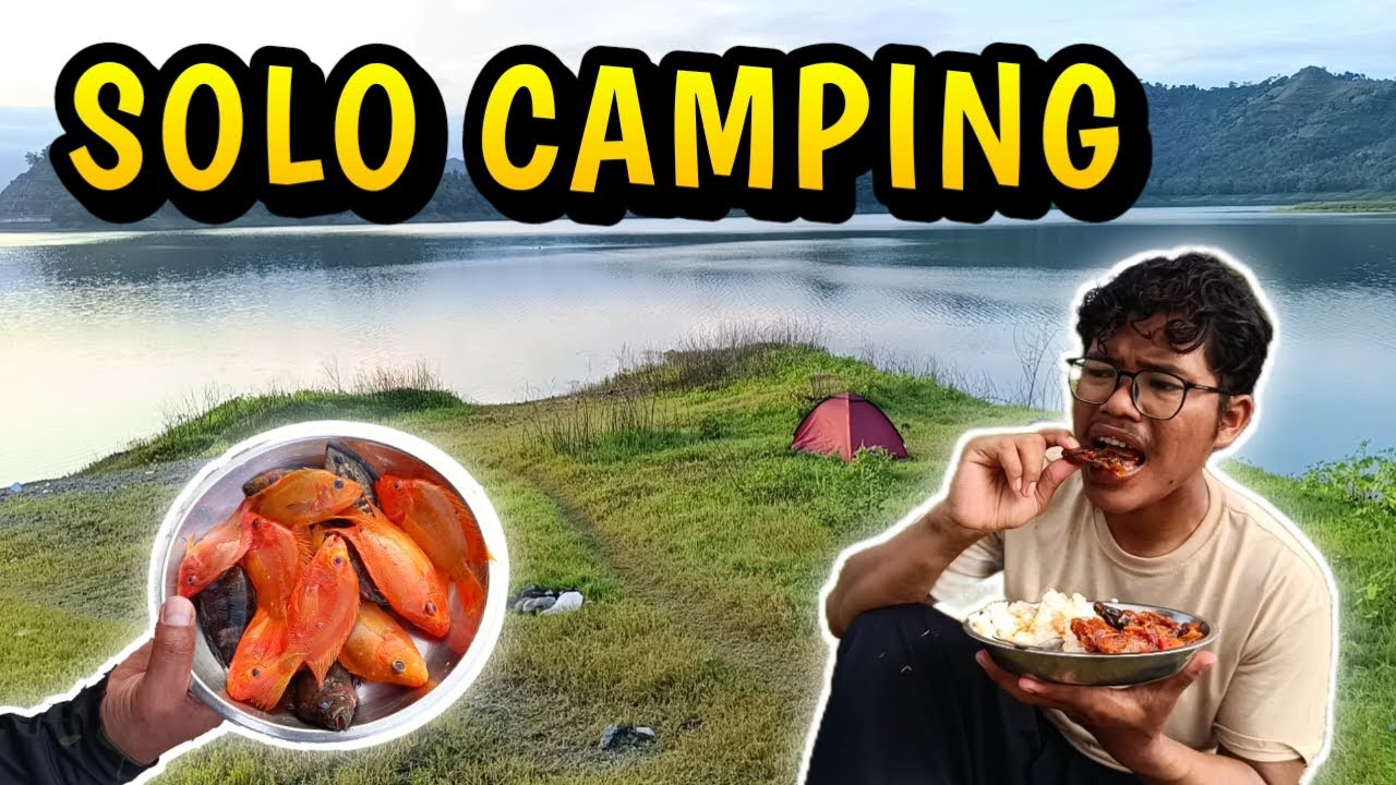 SOLO CAMPING, MANCING DAPAT BANYAK IKAN RED DEVIL DAN LANGSUNG DI MASAK ASAM MANIS