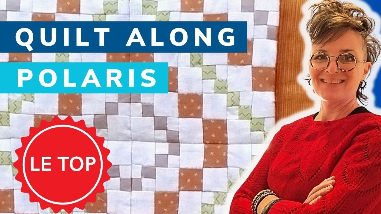 Le montage de mon TOP POLARIS est termin&eacute; !  🌟 le r&eacute;sultat final du QAL de PATCHWORK