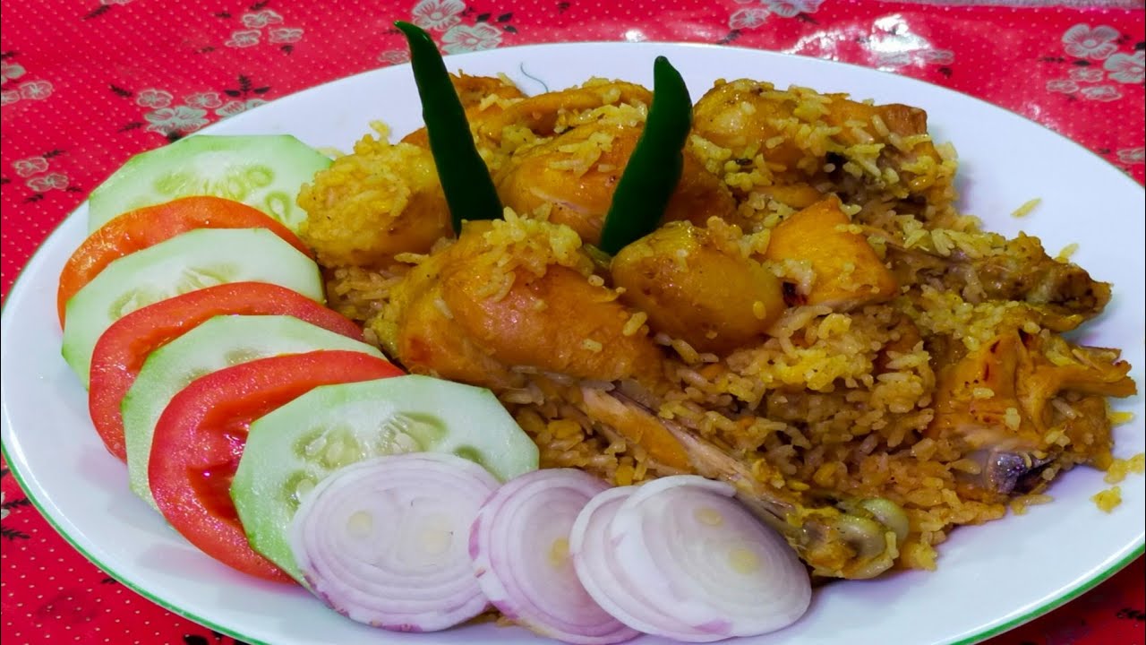 প্যাকেট মসলা দিয়ে সহজ ভাবে বিরিয়ানি রান্নার রেসিপি।। Chiken biriyani recipe at home 