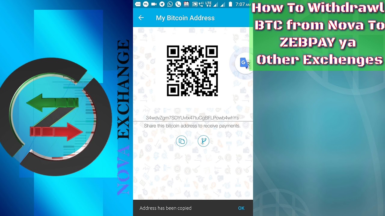 How to Withdrawl BTC from Nova Exchange !!!