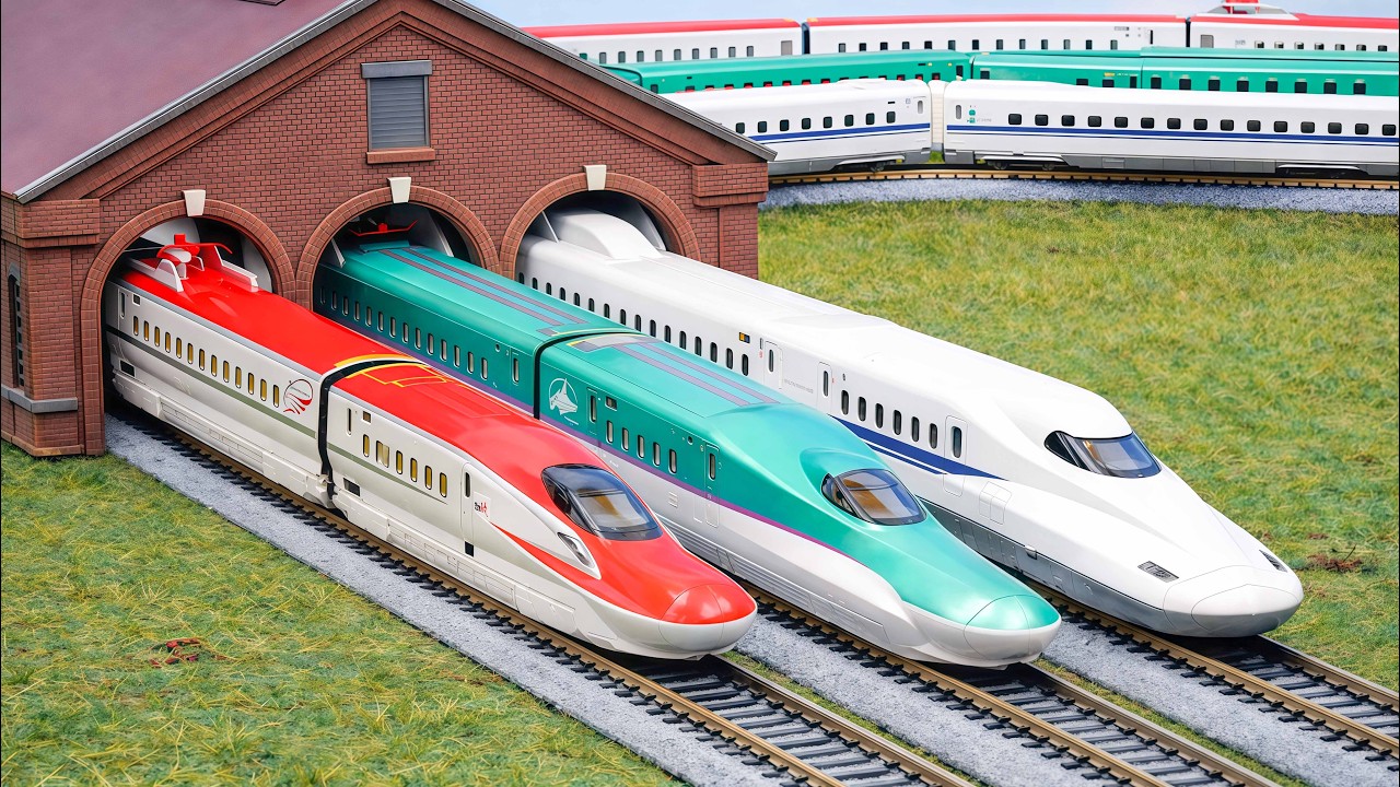 Kato N Scale N700 Series, E5 Series, Series 500 Shinkansen Train Unboxing | Model Train Collection