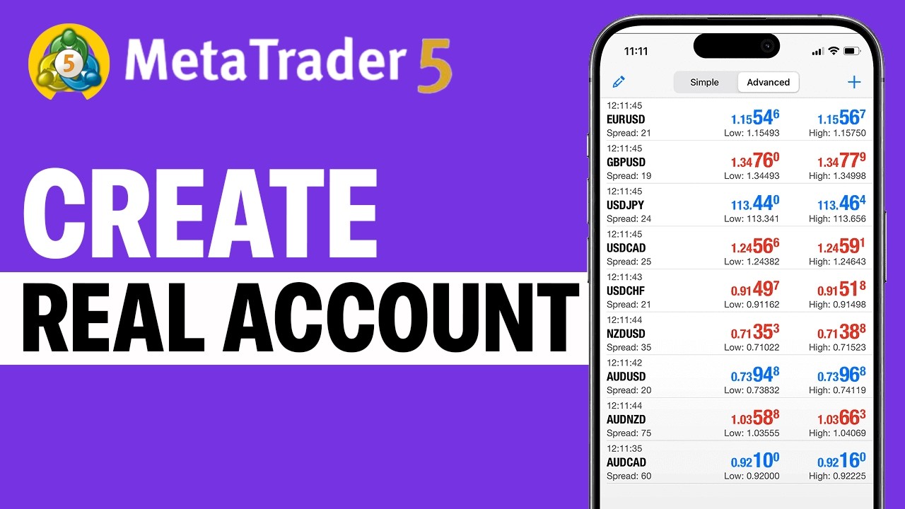 How To Create A Real Account On MetaTrader 5 | Open Real Account In MT5