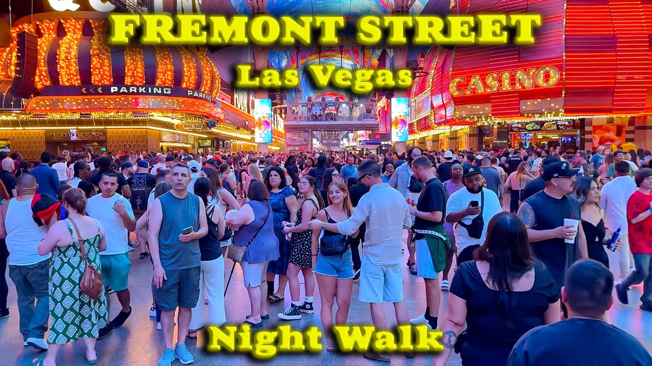 2025 LAS VEGAS Friday Night Walk on FREMONT STREET
