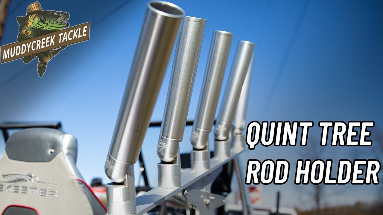Muddycreek Tackle Quint Tree Rod Holder - Heavy Duty Rod Holder for Trolling Big Water