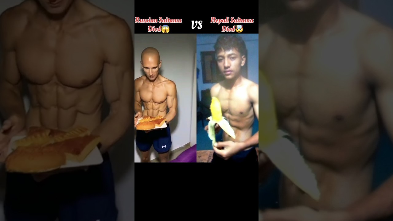 Russian Saitama vs Nepali Saitama diet😱☠️ #shorts #fitness #bodybuilding #trending