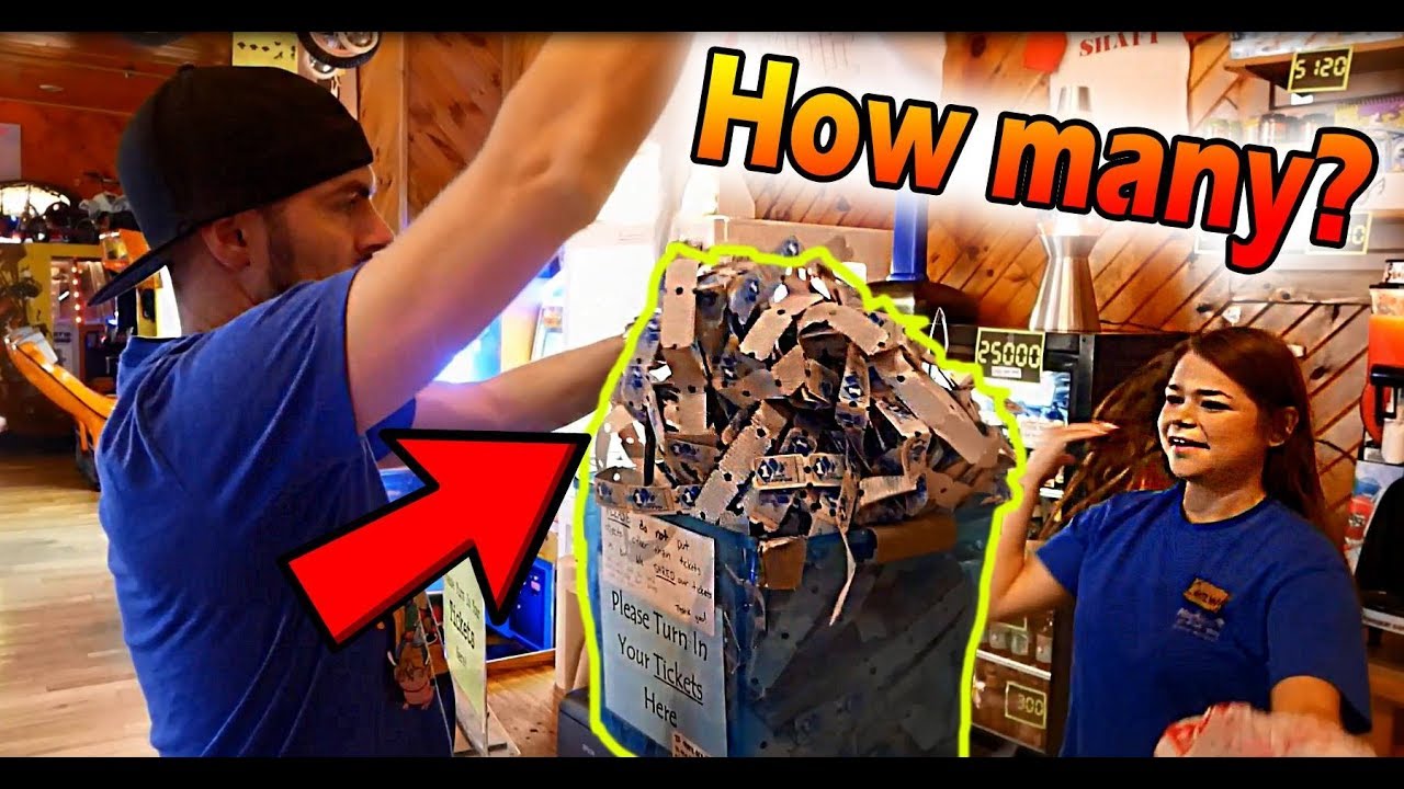 You Won't Guess How Many Arcade Tickets I Won At Mineshaft Arcade ArcadeJackpotPro