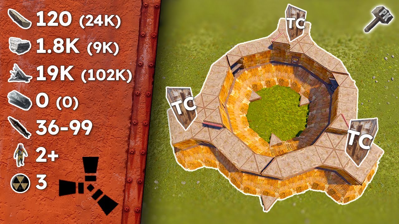 Internally Disconnectable 3 TC Coreless Donut BUNKER | RUST Base Design 2023 - 2025