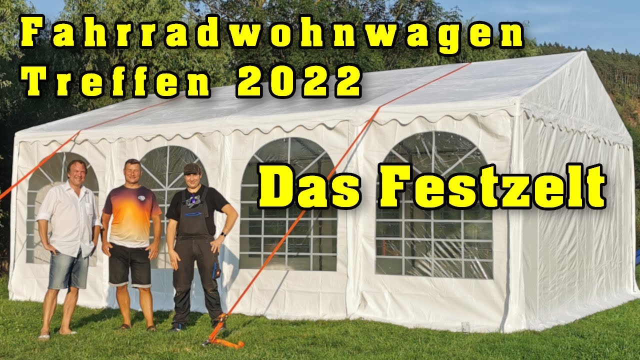 Das Festzelt fürs Fahrrad Wohnwagen Treffen Aufbauen!
