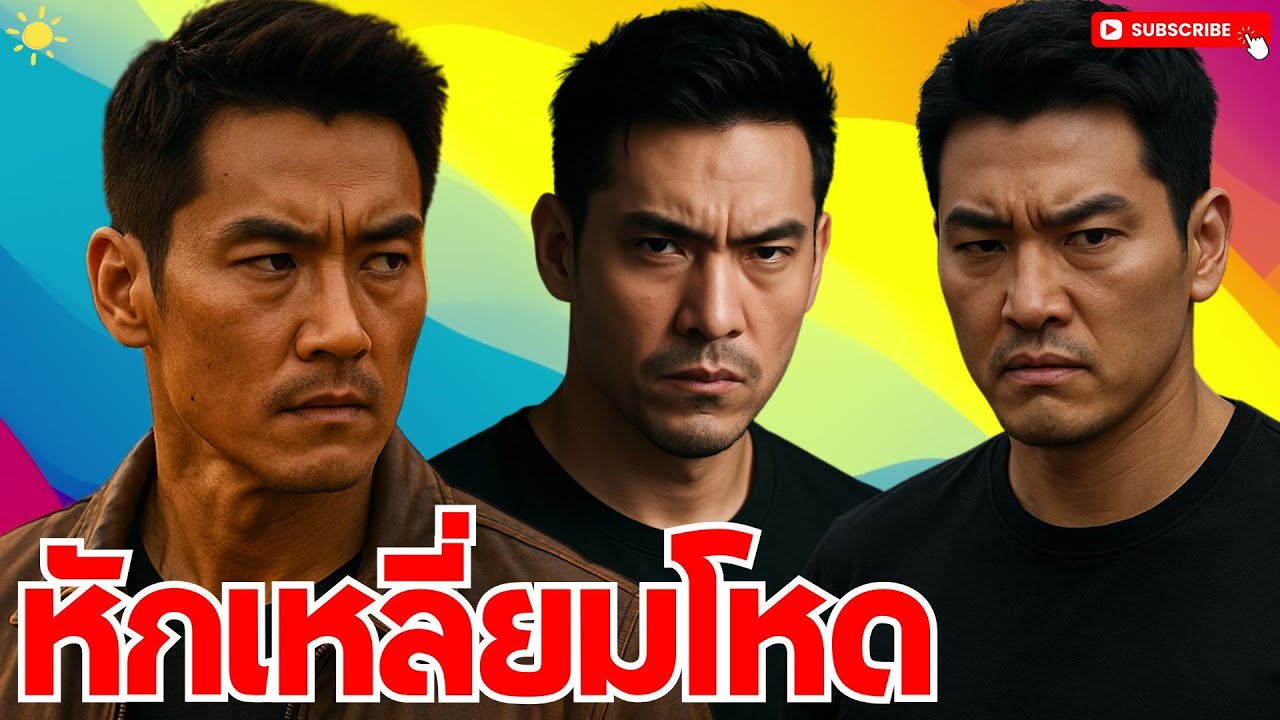 เรื่อง หักเหลี่ยมโหด /  กลางดึกในคืนฝนตก รถตู้สีเทาจอดนิ่งริมถนนตรงข้ามธนาคารภายในรถ “เสือ”