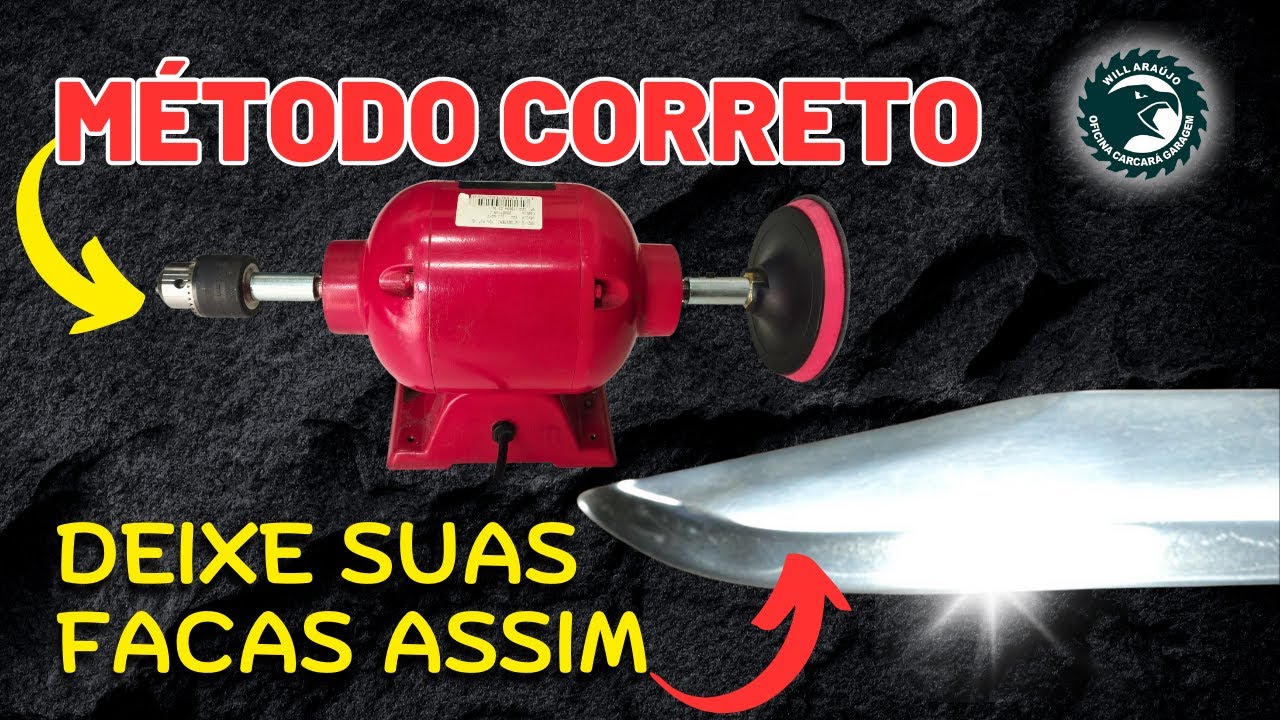 COMO POLIR FACAS E OUTROS OBJETOS COM MÉTODO CORRETO. Segredo do uso de boinas de polimento revelado
