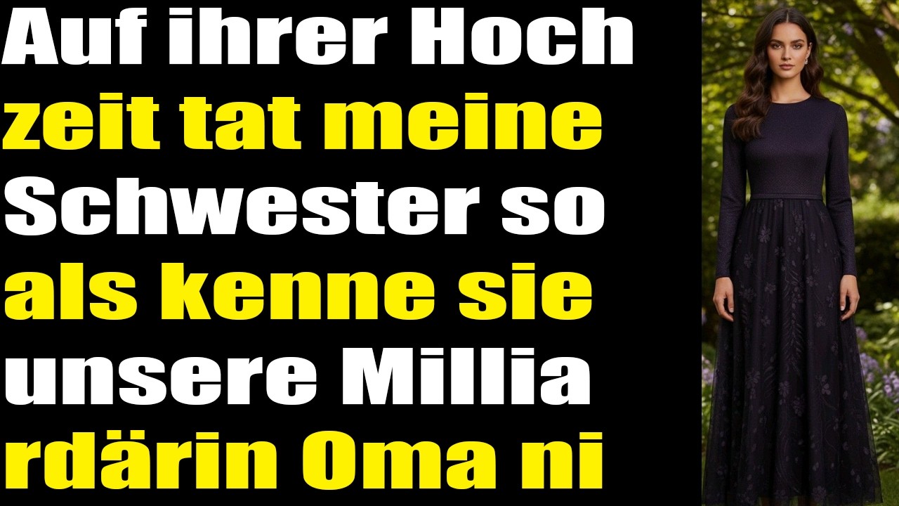 Meine Schwester Tat Bei Ihrer Hochzeit So Als Würde Sie Unsere Milliardärs Oma Nicht Kennen...