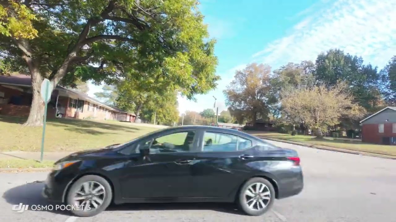  Riding around in a Memphis neighborhood. 