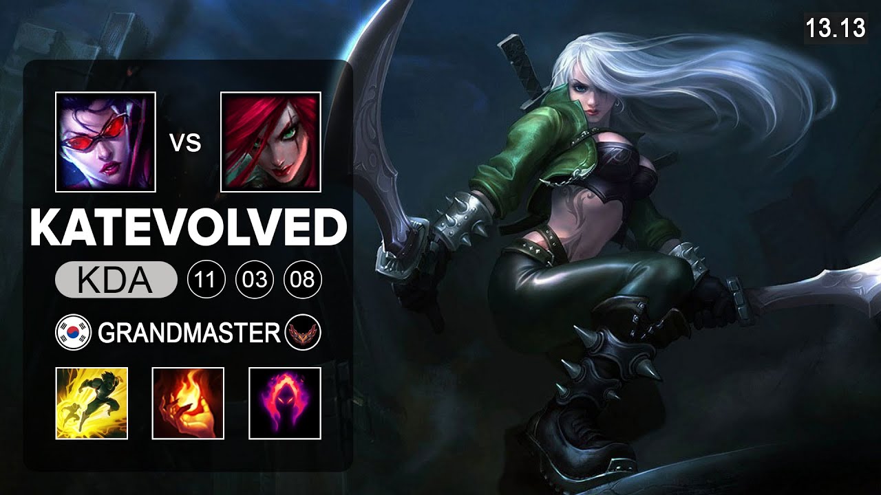 KatEvolved Katarina vs Vayne Mid - KR Grandmaster - Patch 13.13 Season 13