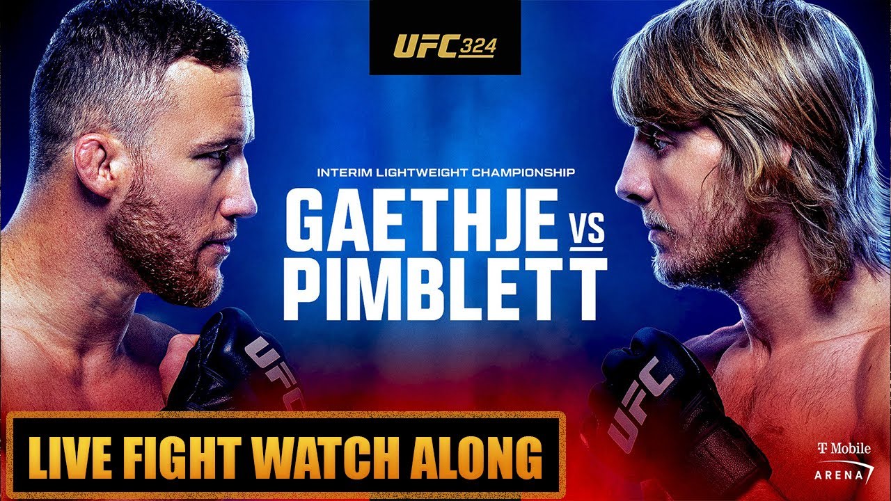 UFC 324 Live Fight Watch Along Justin Gaethje vs Paddy Pimblett