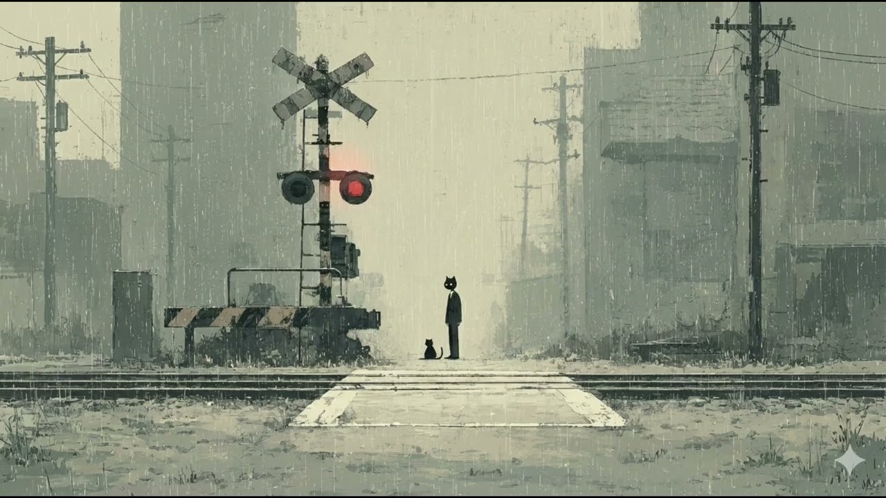 Waiting at the Crossing – Rainy Jazz for Focus & Quiet Thought