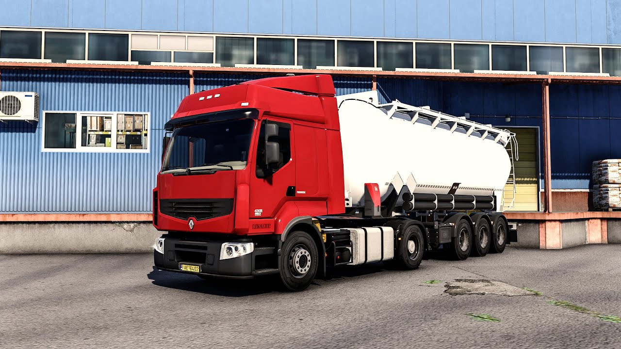 ETS2 1.55 / Realistic Driving - Renault Premium DXi460 EEV (EVR-Sounds) Euro Truck Simulator 2