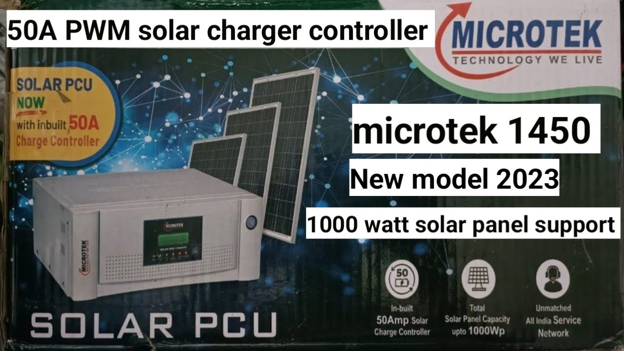 Microtek 1450 solar Pcu with 50A SOLAR CHARGE CONTROLLER |Microtek 1450 with 1000 watt panel support