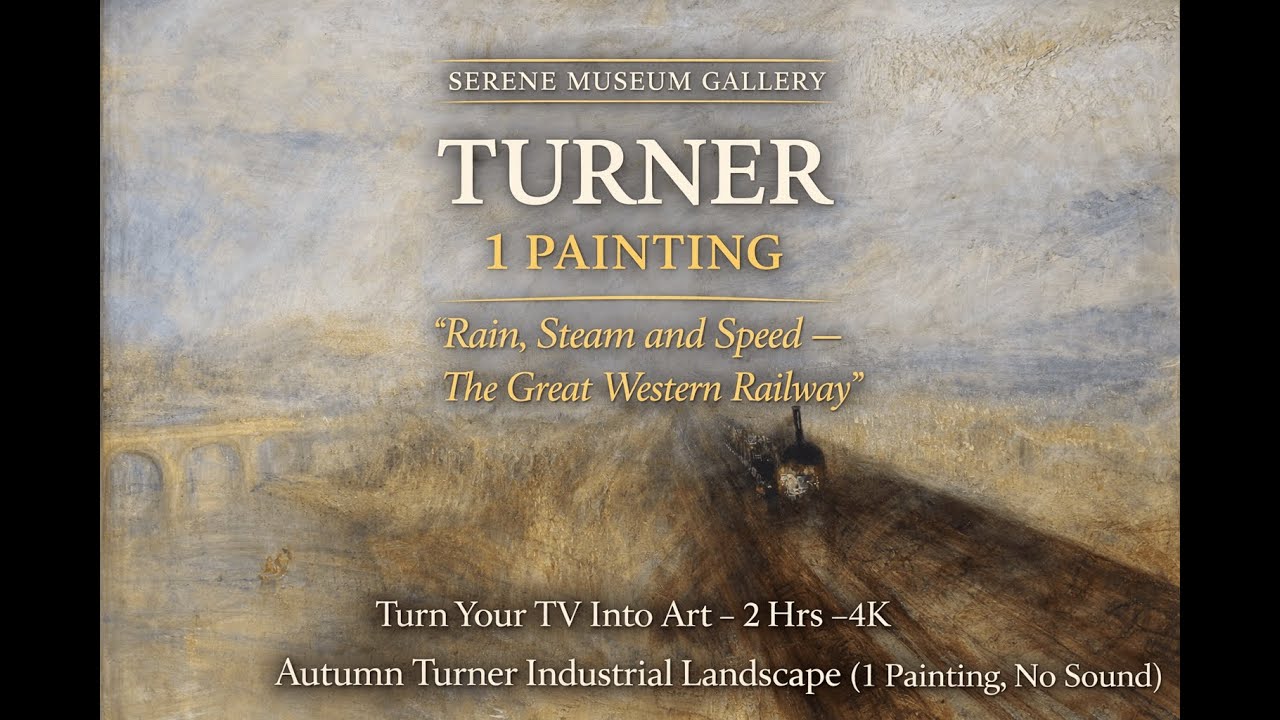 Turner's Rain, Steam and Speed | 4K Vintage TV Wall Art • 2 Hours of steady painting