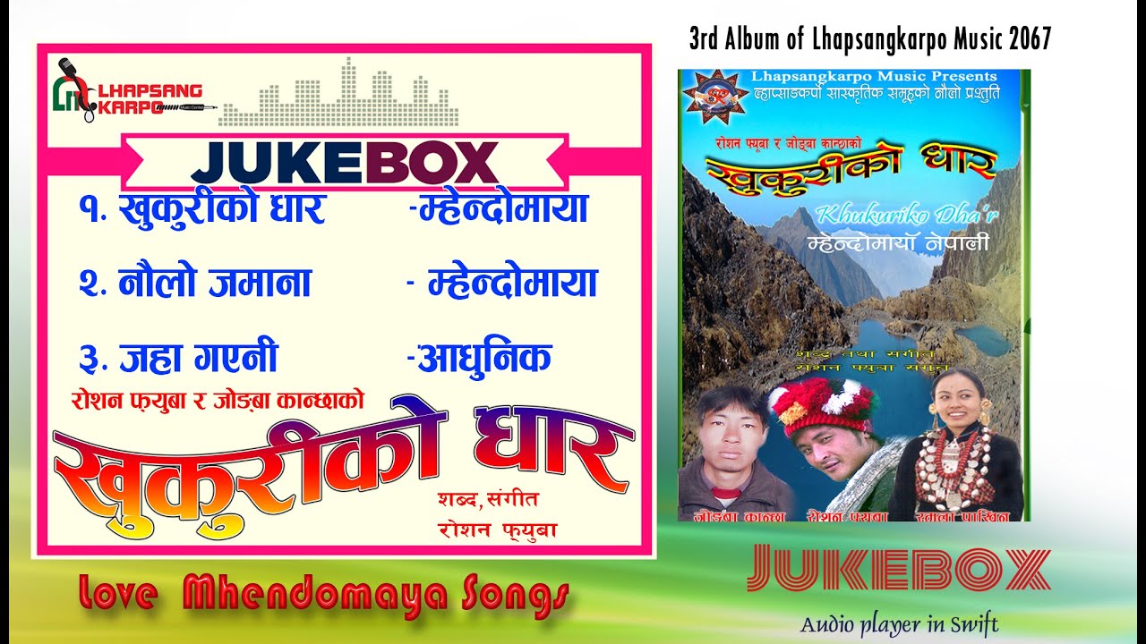 Nepali Mhendomaya Khukuriko Dhar JUKEBOX by Roshan Fyuba/Jongba Kanchha / Ramala Pakhrin