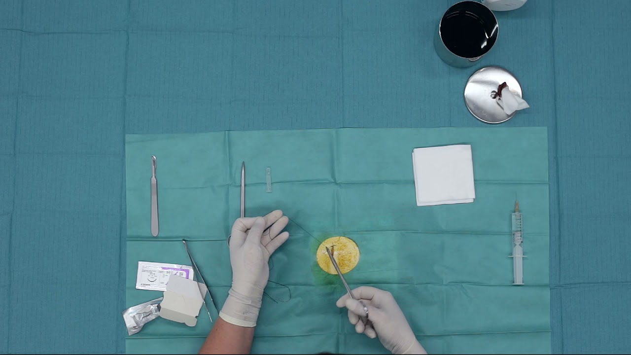 Close up video for wound suturing
