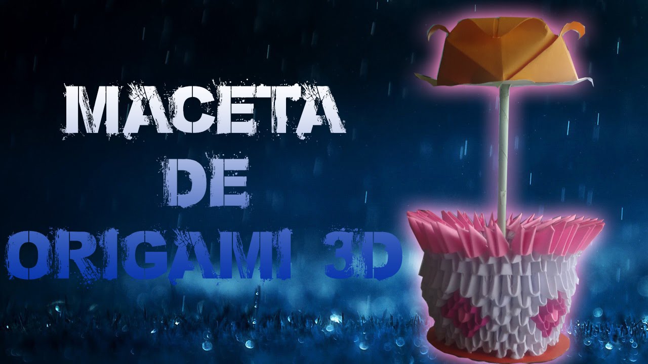 como hacer una maceta de origami 3d/origamileo