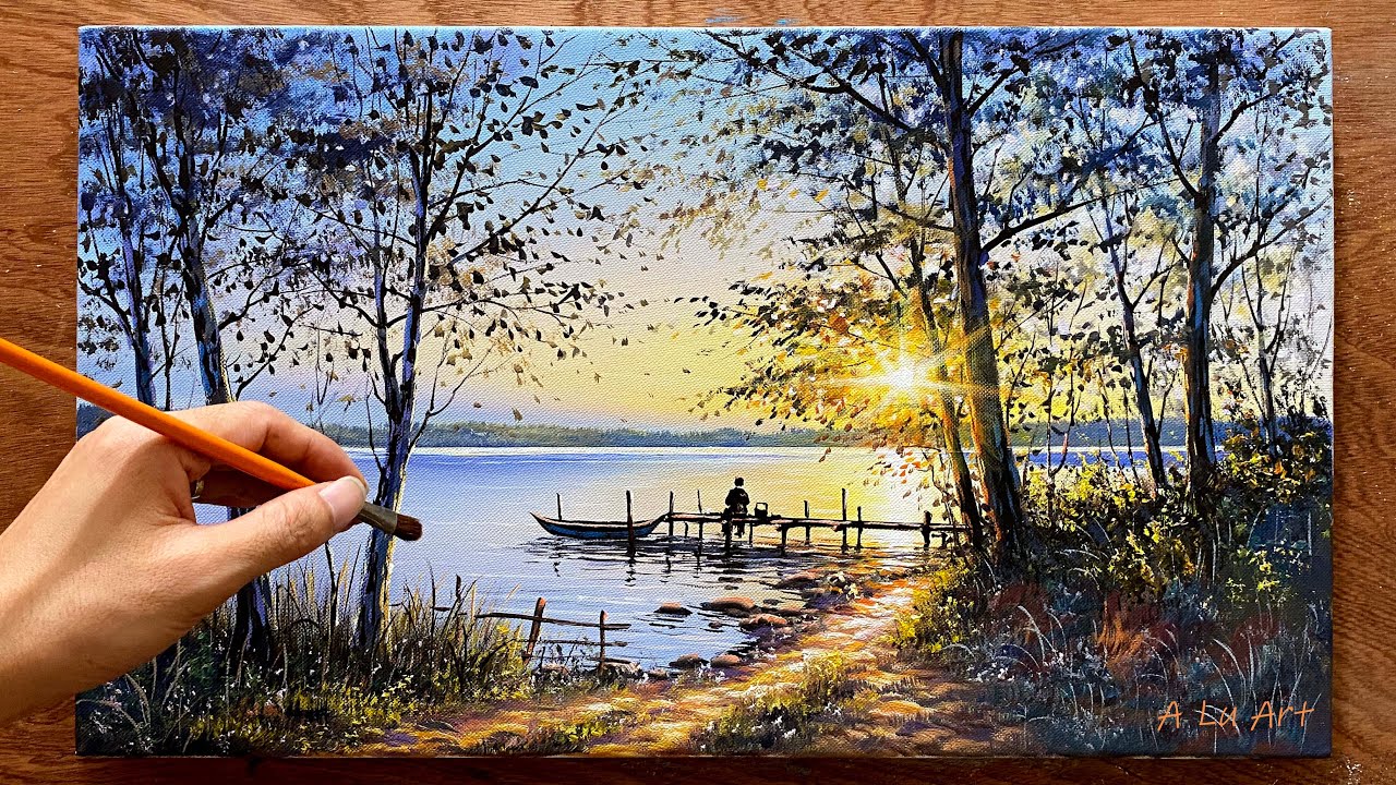 How to draw landscape painting