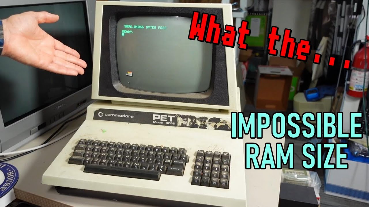This Commodore PET has 3096.01066 bytes free! That can't be right.