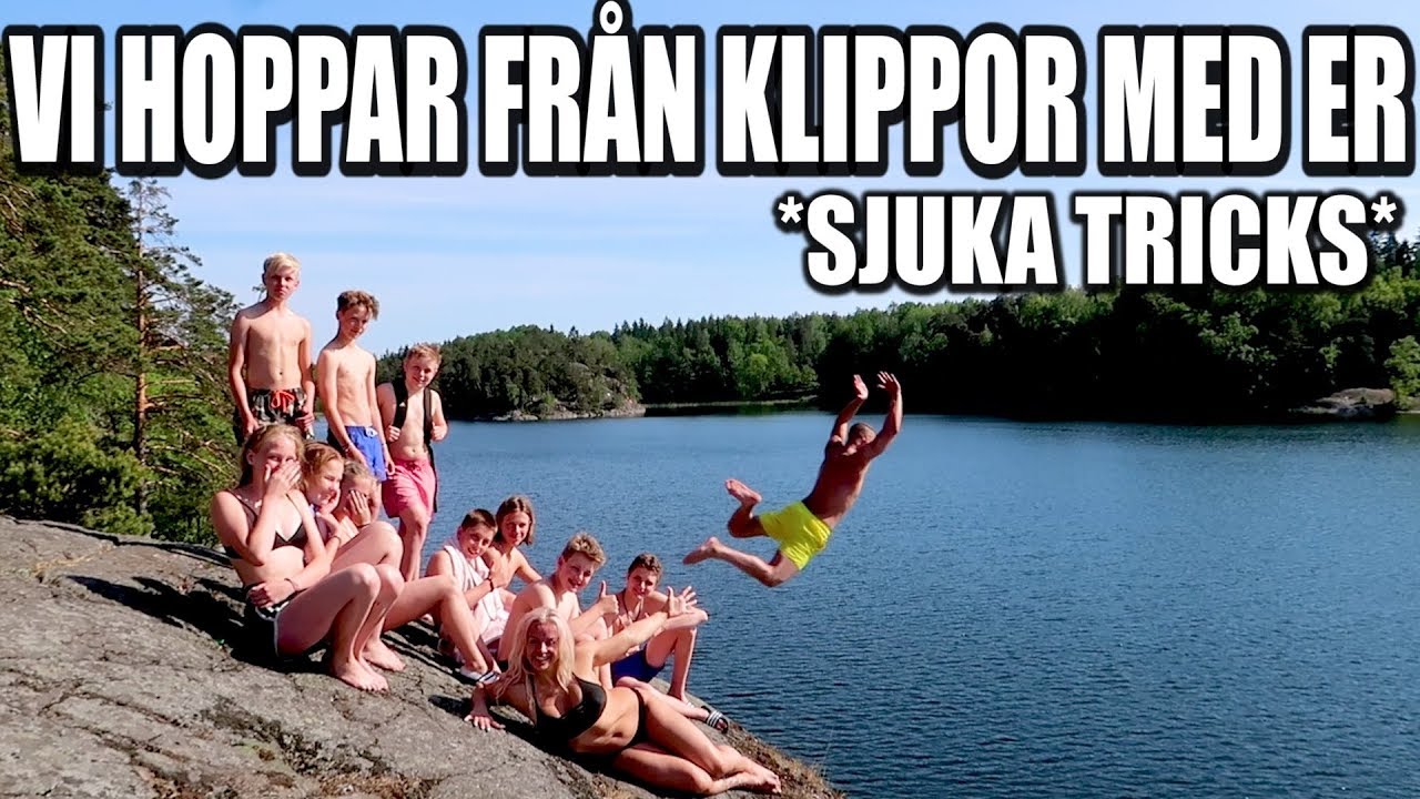 VI HOPPAR FR&Aring;N KLIPPOR MED ER *SJUKA TRICKS*