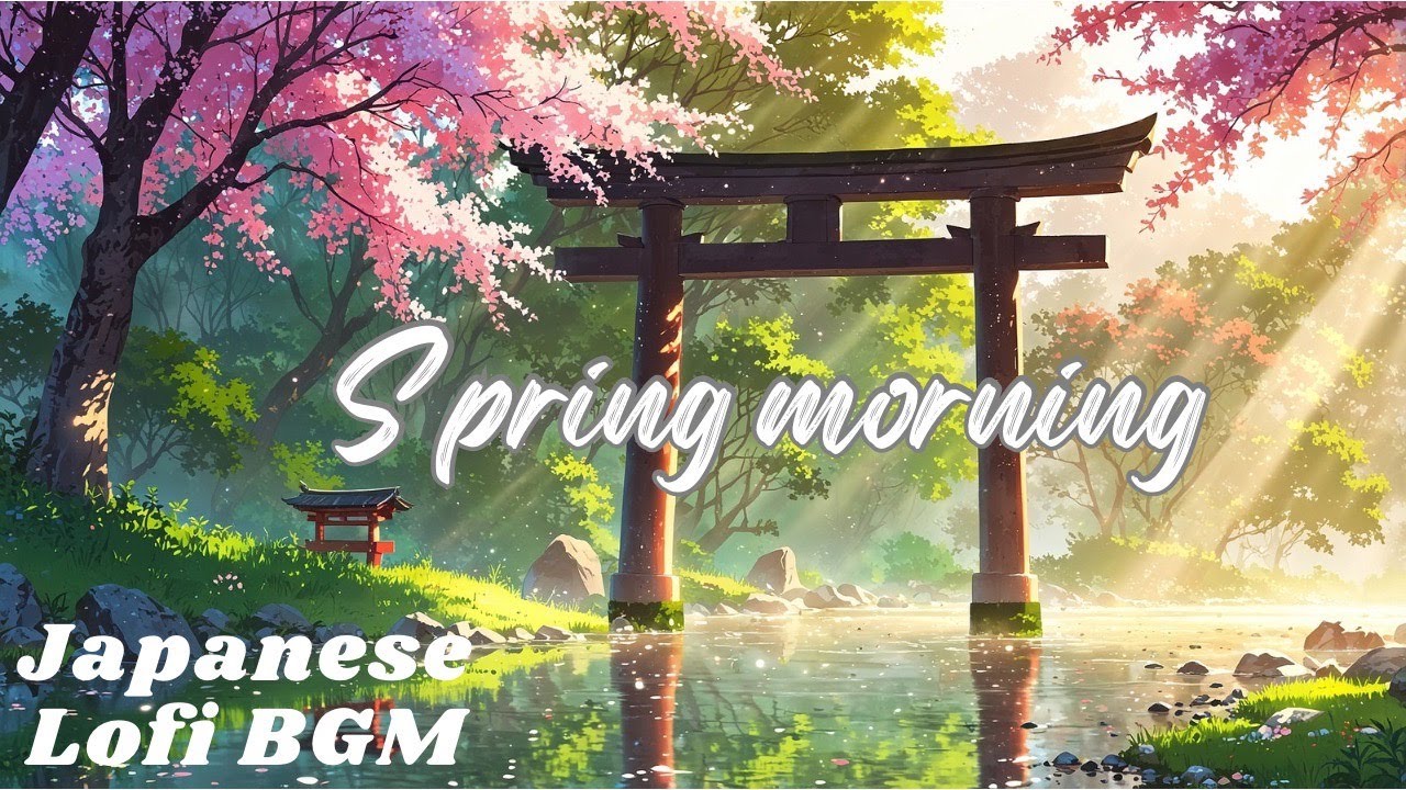 Japanese Lofi BGM🎶 Spring morning/ Bird chipping/ sound of koto, shamisen/ relaxing, work, study