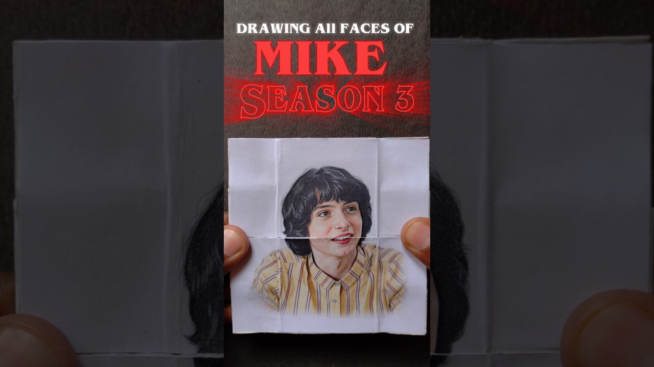 Drawing All FACES of Mike from strangers things 😱❤️ #strangerthings #art #mikewheeler