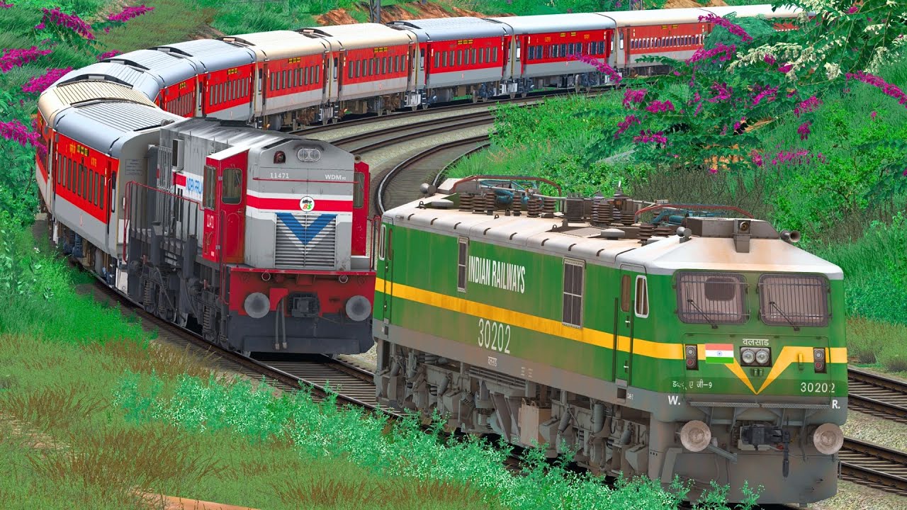 WDM3D to WAG9 TRAIN LOCO CHANGE | BUMPY RAILROAD | RAILWORKS | INDIAN TRAIN SIMULATOR GAMEPLAY