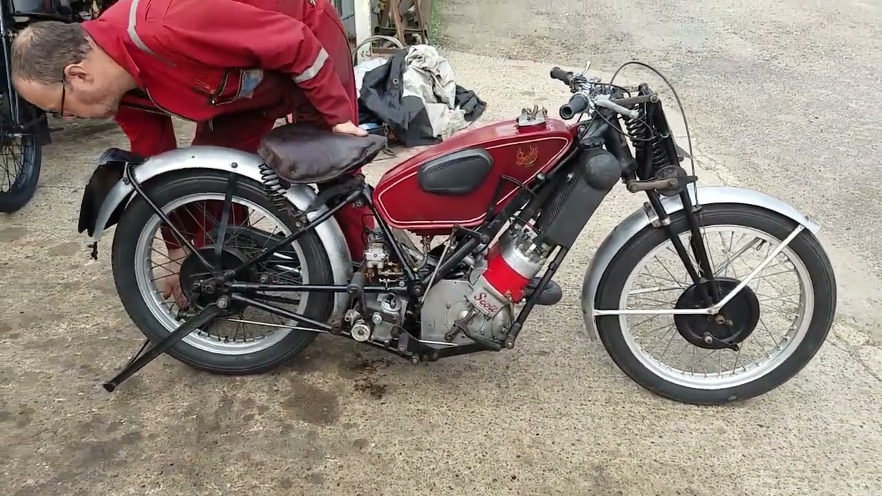 1930 Scott Squirrel 596cc at Andy Tiernans #08628SCT
