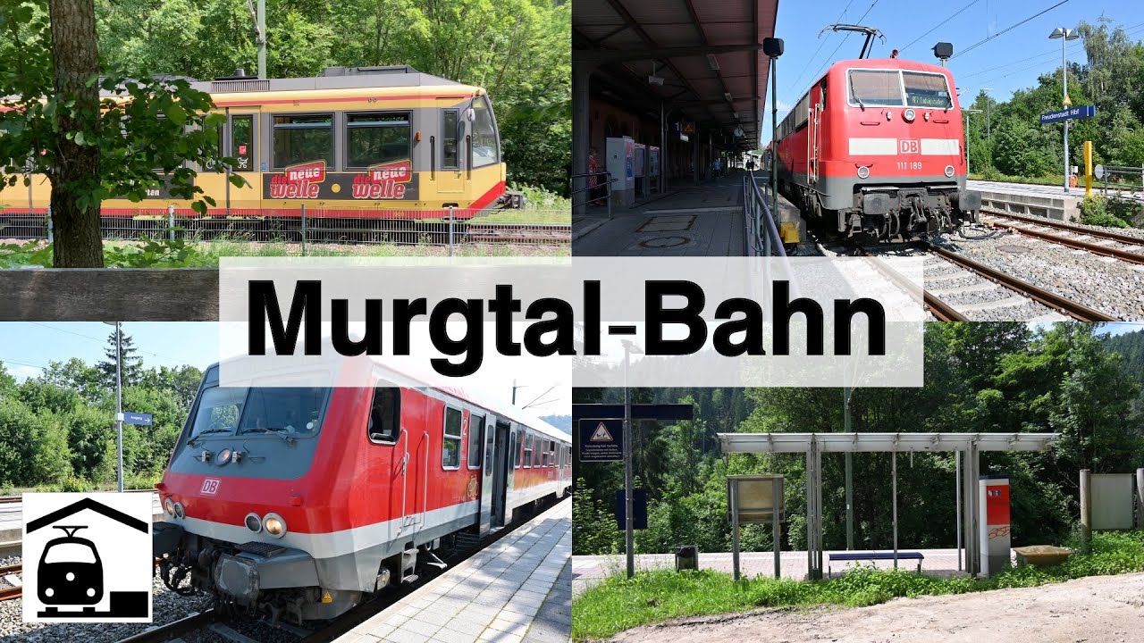 Murgtalbahn: BR 111 + n-Wagen + Mini-Bahnsteig + Straßenbahnen im Schwarzwald